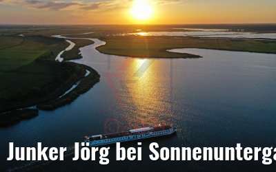 Junker Jörg bei Sonnenuntergang vor Zecheriner Brücke 06.08.2020