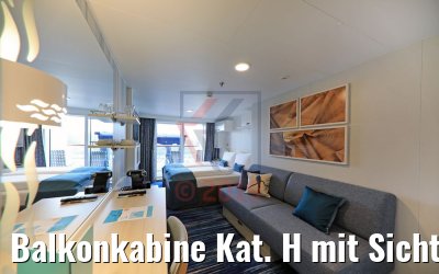 Balkonkabine Kat. H mit Sichtbeh. 6081 neue Mein Schiff 2