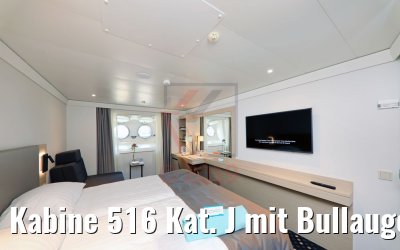 Kabine 516 Kat. J mit Bullaugen MS Amera