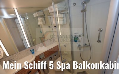 Mein Schiff 5 Spa Balkonkabine Nr. 11017 Bad
