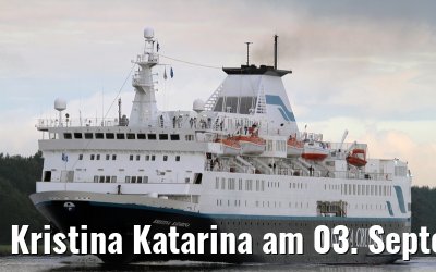 Kristina Katarina am 03. September 2010 zum ersten Mal auf dem Nordseekanal