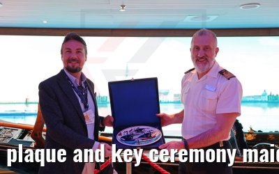 plaque and key ceremony maiden call Costa Venezia Kusadasi 13.05.2022