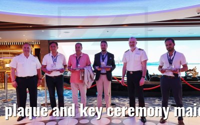 plaque and key ceremony maiden call Costa Venezia Kusadasi 13.05.2022