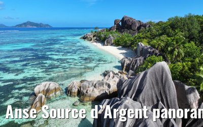 Anse Source d`Argent panoramic views, La Digue 05.02.2024