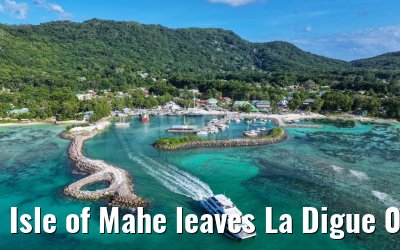 Isle of Mahe leaves La Digue 07.02.2024