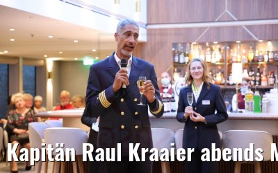 Kapitän Raul Kraaier abends MS Lady Diletta 10.09.2021