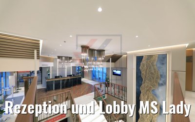Rezeption und Lobby MS Lady Diletta