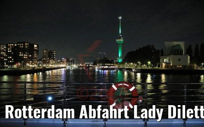 Rotterdam Abfahrt Lady Diletta bei Nacht 02.09.2020