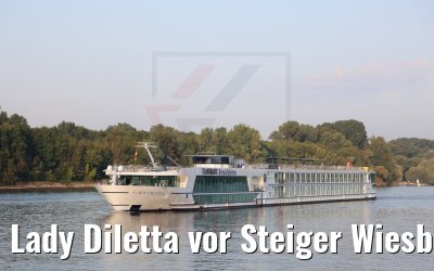 Lady Diletta vor Steiger Wiesbaden