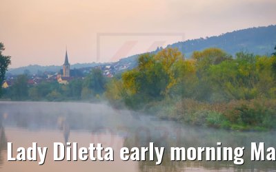 Lady Diletta early morning Main river near Wuerzburg 08.09.2021