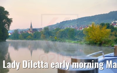 Lady Diletta early morning Main river near Wuerzburg 08.09.2021