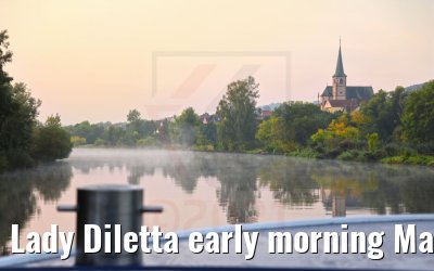 Lady Diletta early morning Main river near Wuerzburg 08.09.2021