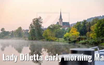 Lady Diletta early morning Main river near Wuerzburg 08.09.2021