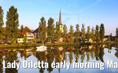 Lady Diletta early morning Main river near Wuerzburg 08.09.2021