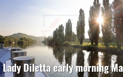 Lady Diletta early morning Main river near Wuerzburg 08.09.2021