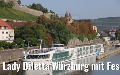 Lady Diletta Würzburg mit Festung Marienberg 08.09.2021