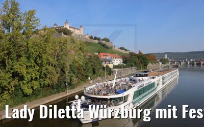 Lady Diletta Würzburg mit Festung Marienberg 08.09.2021