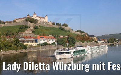 Lady Diletta Würzburg mit Festung Marienberg 08.09.2021