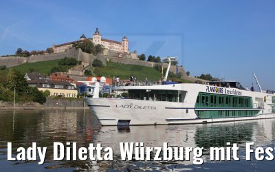 Lady Diletta Würzburg mit Festung Marienberg 08.09.2021