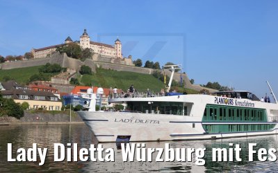 Lady Diletta Würzburg mit Festung Marienberg 08.09.2021