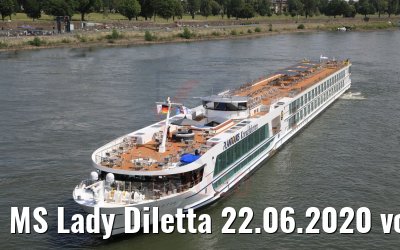 MS Lady Diletta 22.06.2020 vor Düsseldorf