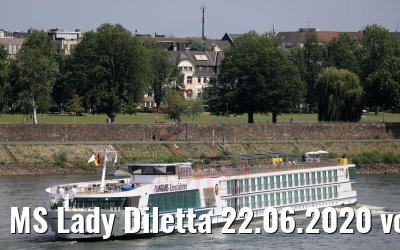 MS Lady Diletta 22.06.2020 vor Düsseldorf