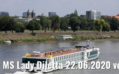 MS Lady Diletta 22.06.2020 vor Düsseldorf