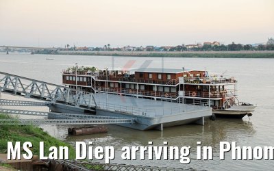 MS Lan Diep arriving in Phnom Penh, Cambodia 12.04.2017