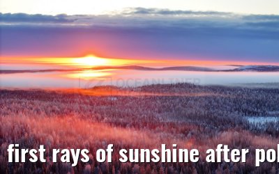 first rays of sunshine after polar nights Äkäslompolo 01.01.2025