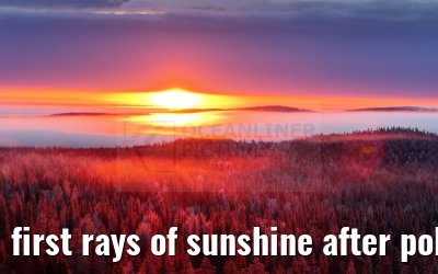 first rays of sunshine after polar nights Äkäslompolo 01.01.2025