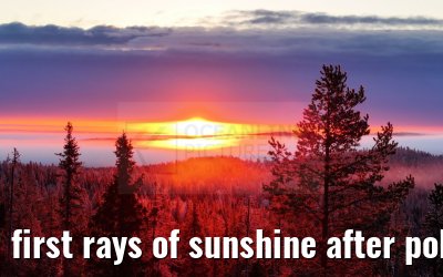 first rays of sunshine after polar nights Äkäslompolo 01.01.2025