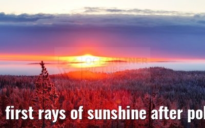 first rays of sunshine after polar nights Äkäslompolo 01.01.2025