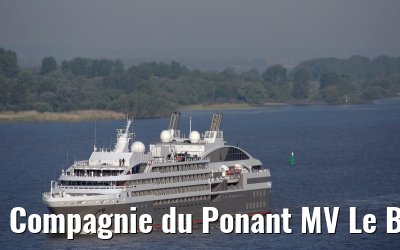 Compagnie du Ponant MV Le Boréal approaching port of Hamburg 20. May 2014