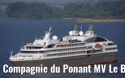 Compagnie du Ponant MV Le Boréal approaching port of Hamburg 20. May 2014