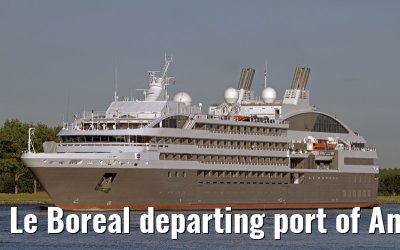 Le Boreal departing port of Amsterdam, 26. June 2010