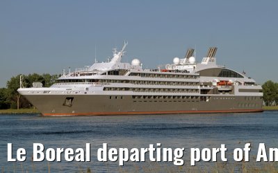 Le Boreal departing port of Amsterdam, 26. June 2010