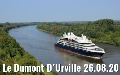 Le Dumont D´Urville 26.08.2019 Kiel Canal transit K.Kaulfuss