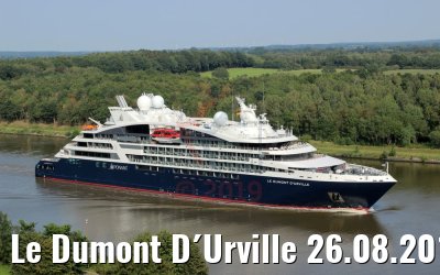 Le Dumont D´Urville 26.08.2019 Kiel Canal transit K.Kaulfuss