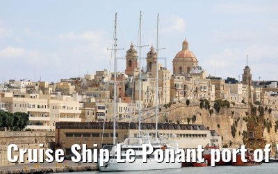 Cruise Ship Le Ponant port of Valletta, Malta