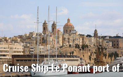 Cruise Ship Le Ponant port of Valletta, Malta