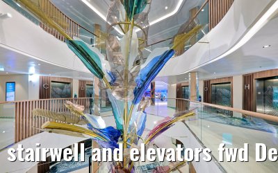 stairwell and elevators fwd Deck 06 Legend of the Seas