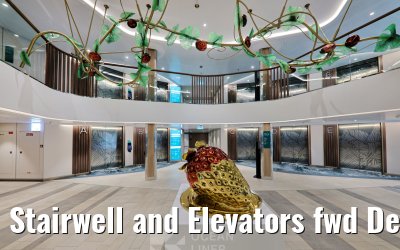 Stairwell and Elevators fwd Deck 8 Legend of the Seas