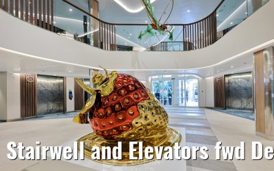 Stairwell and Elevators fwd Deck 8 Legend of the Seas