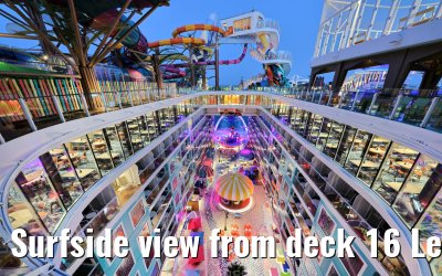 Surfside view from deck 16 Legend of the Seas