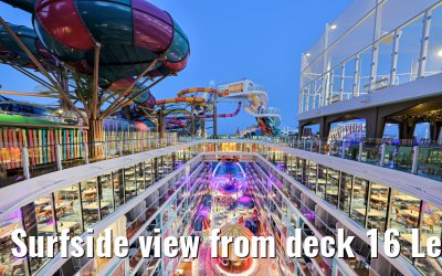 Surfside view from deck 16 Legend of the Seas