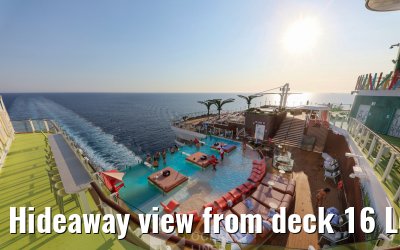 Hideaway view from deck 16 Legend of the Seas