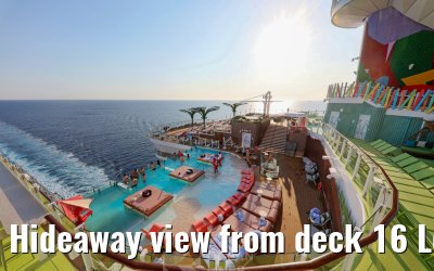 Hideaway view from deck 16 Legend of the Seas