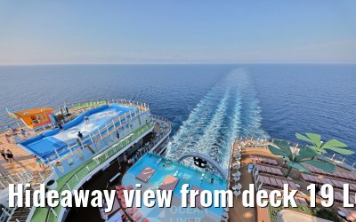 Hideaway view from deck 19 Legend of the Seas