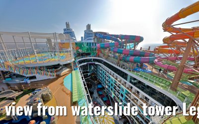 view from waterslide tower Legend of the Seas