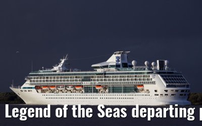 Legend of the Seas departing port of Hamburg, 24. August 2014